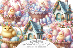 Easter clipart - Happy Easter Png Product Image 1