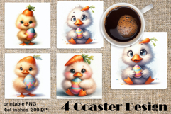 Happy Easter Square Coaster Sublimation Product Image 1