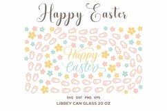 Happy Easter Svg Wrap, Pastel Easter Libbey Can Glass 20 oz Product Image 2