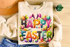 Happy Easter PNG, Easter Bunny PNG, Easter Shirt PNG, Easter Product Image 3