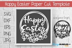 Happy Easter Floral Frame 