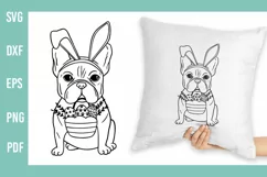 Easter cut file being used as a shirt print for dog lovers