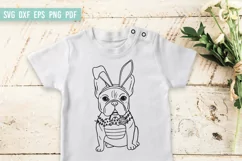 Easter Dog SVG | French Bulldog SVG | Dog with rabbit ears Product Image 2