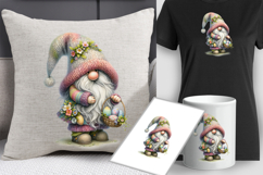 Easter Gnome| Gnome with Eggs flowers| Easter sublimation Product Image 2
