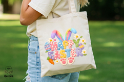 Happy Easter Bunny Ear Faux Yarn Spring Easter Egg Product Image 2