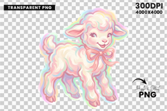 Easter Lamb PNG, Religious Easter PNG, Christian Easter SVG, Lamb of God SVG, He is Risen PNG, Faith Sublimation, Church Shirt Design, Sunday School Craft, Bible Verse Art, Watercolor Lamb PNG