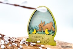 Happy Easter Laser Cut Design | Easter Bunny SVG Product Image 2