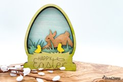Happy Easter Laser Cut Design | Easter Bunny SVG Product Image 4