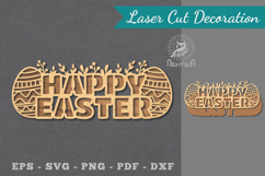 Happy Easter Laser Cut Sign Product Image 1