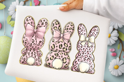 Happy Easter Leopard Print Bunny PNG Product Image 1