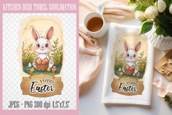 Happy Easter PNG| Kitchen Dish Towel Sublimation Product Image 1