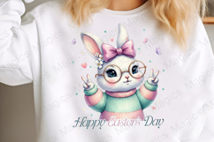 Happy Easter PNG, Coquette Bunny Product Image 2