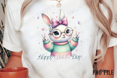 Happy Easter PNG, Coquette Bunny Product Image 3