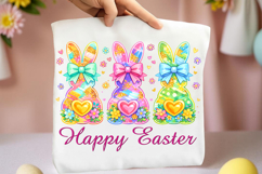 Happy Easter PNG, Coquette Easter Bunny Png Product Image 1