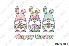 Happy Easter PNG Coquette Easter Gnomes Product Image 1