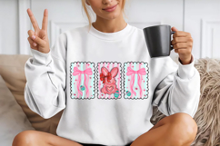 Easter Bunny Coquette Bow Sublimation PNG Product Image 2