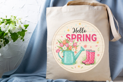 Happy Easter &amp; Spring Wreath Sign PNG Product Image 3