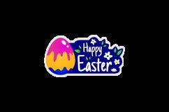 Happy easter sticker design template vector Product Image 2