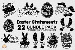 Happy Easter Sublimation Statement Lineart Product Image 1