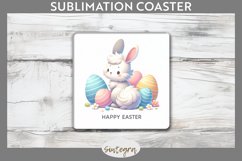 Happy Easter v1 Square Coaster Sublimation Product Image 1