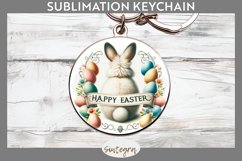 Happy Easter v10 Round Keychain Sublimation Product Image 1