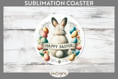 Happy Easter v10 Round Coaster Sublimation Product Image 1