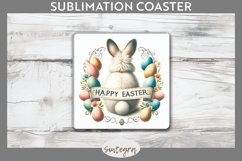 Happy Easter v10 Square Coaster Sublimation Product Image 1