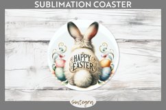 Happy Easter v11 Round Coaster Sublimation Product Image 1