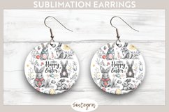 Happy Easter v14 Round Earrings Sublimation Product Image 1