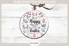 Happy Easter v15 Round Keychain Sublimation Product Image 1