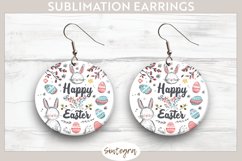 Happy Easter v15 Round Earrings Sublimation Product Image 1
