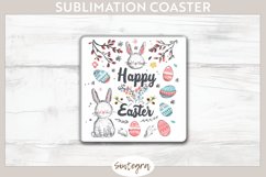 Happy Easter v15 Square Coaster Sublimation Product Image 1