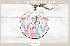 Happy Easter v16 Round Keychain Sublimation Product Image 1