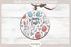 Happy Easter v17 Round Keychain Sublimation Product Image 1