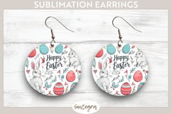 Happy Easter v17 Round Earrings Sublimation Product Image 1