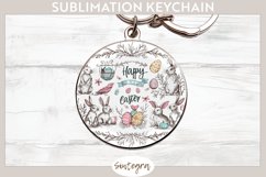 Happy Easter v18 Round Keychain Sublimation Product Image 1