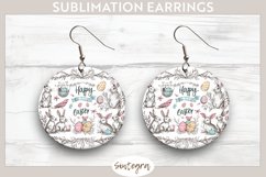 Happy Easter v18 Round Earrings Sublimation Product Image 1