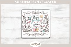 Happy Easter v18 Square Coaster Sublimation Product Image 1