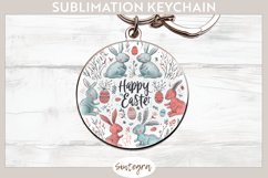 Happy Easter v19 Round Keychain Sublimation Product Image 1