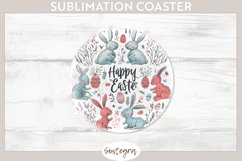 Happy Easter v19 Round Coaster Sublimation Product Image 1