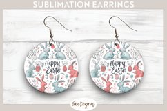 Happy Easter v19 Round Earrings Sublimation Product Image 1