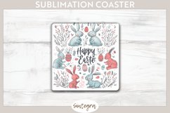 Happy Easter v19 Square Coaster Sublimation Product Image 1