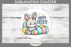 Happy Easter v2 Round Coaster Sublimation Product Image 1