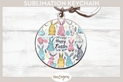 Happy Easter v20 Round Keychain Sublimation Product Image 1