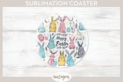 Happy Easter v20 Round Coaster Sublimation Product Image 1