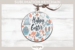 Happy Easter v21 Round Keychain Sublimation Product Image 1