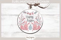 Happy Easter v22 Round Keychain Sublimation Product Image 1