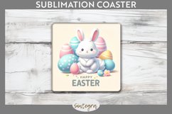 Happy Easter v3 Square Coaster Sublimation Product Image 1