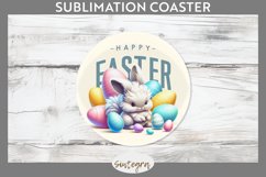 Happy Easter v4 Round Coaster Sublimation Product Image 1