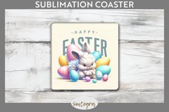 Happy Easter v4 Square Coaster Sublimation Product Image 1